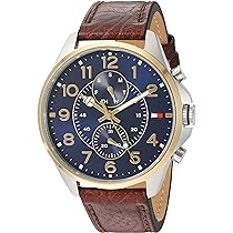 Tommy Hilfiger watch brown leather strap