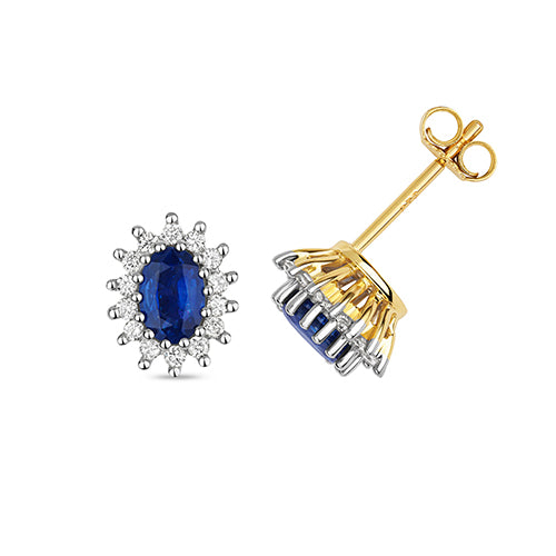 Sapphire and Diamond Earrings