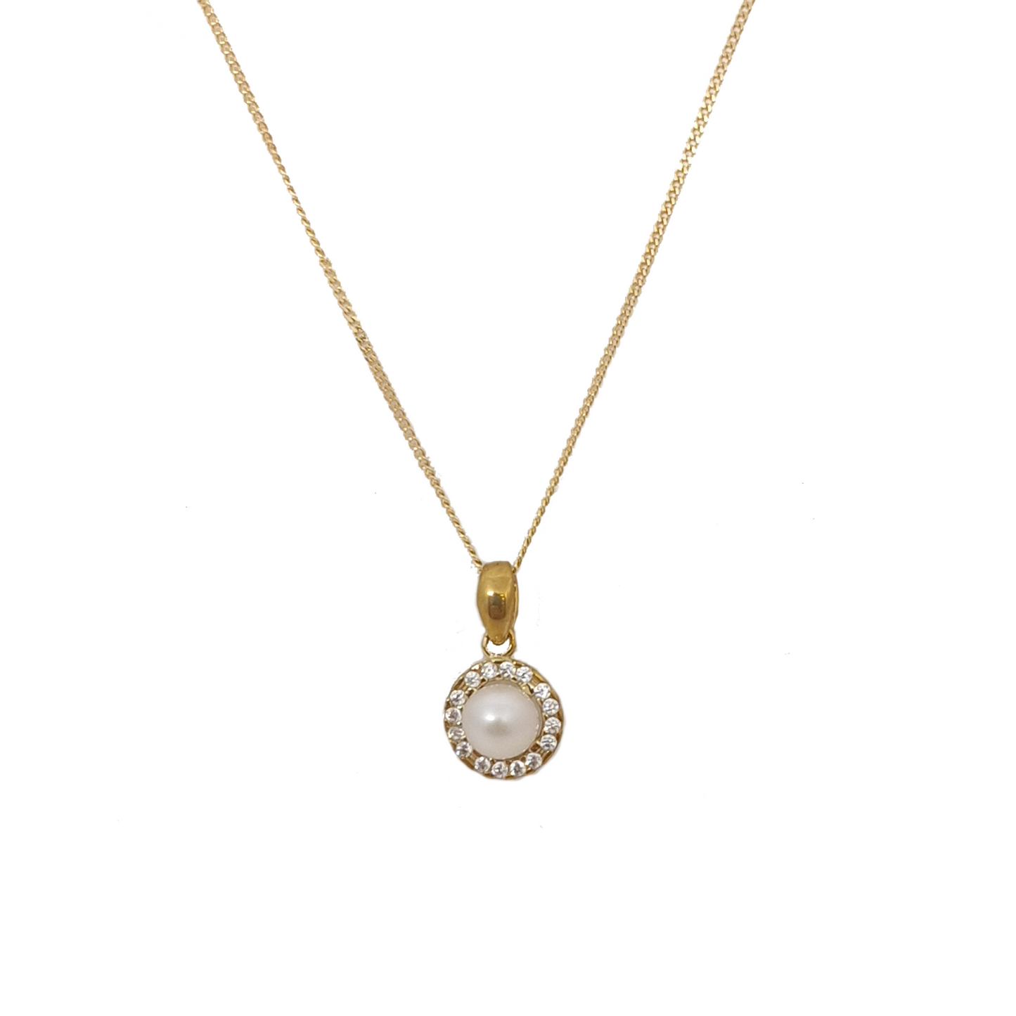 9ct Gold Pearl and C-2 Pendant