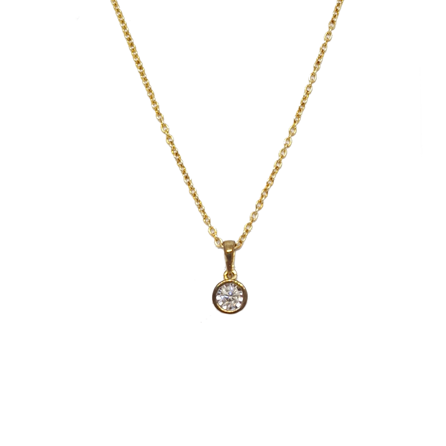 9ct Gold Diamond Pendant and Chain