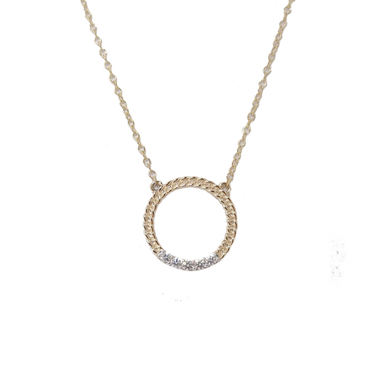 9ct Gold C-2 Ring and Chain