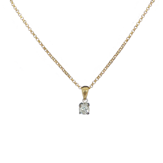 9ct Gold and Diamond Pendant Necklace