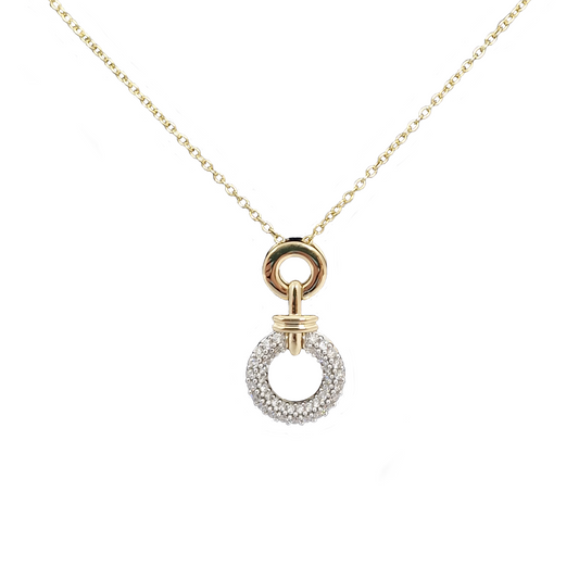 9ct Gold and Diamond Pendant Necklace
