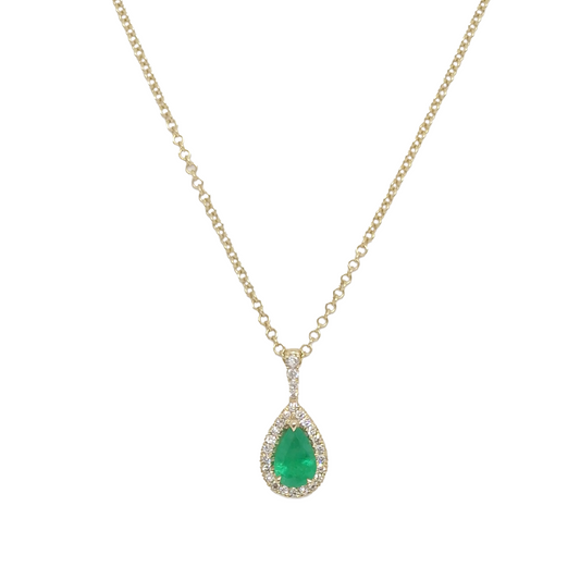 Genuine Emerald and Diamond pendant