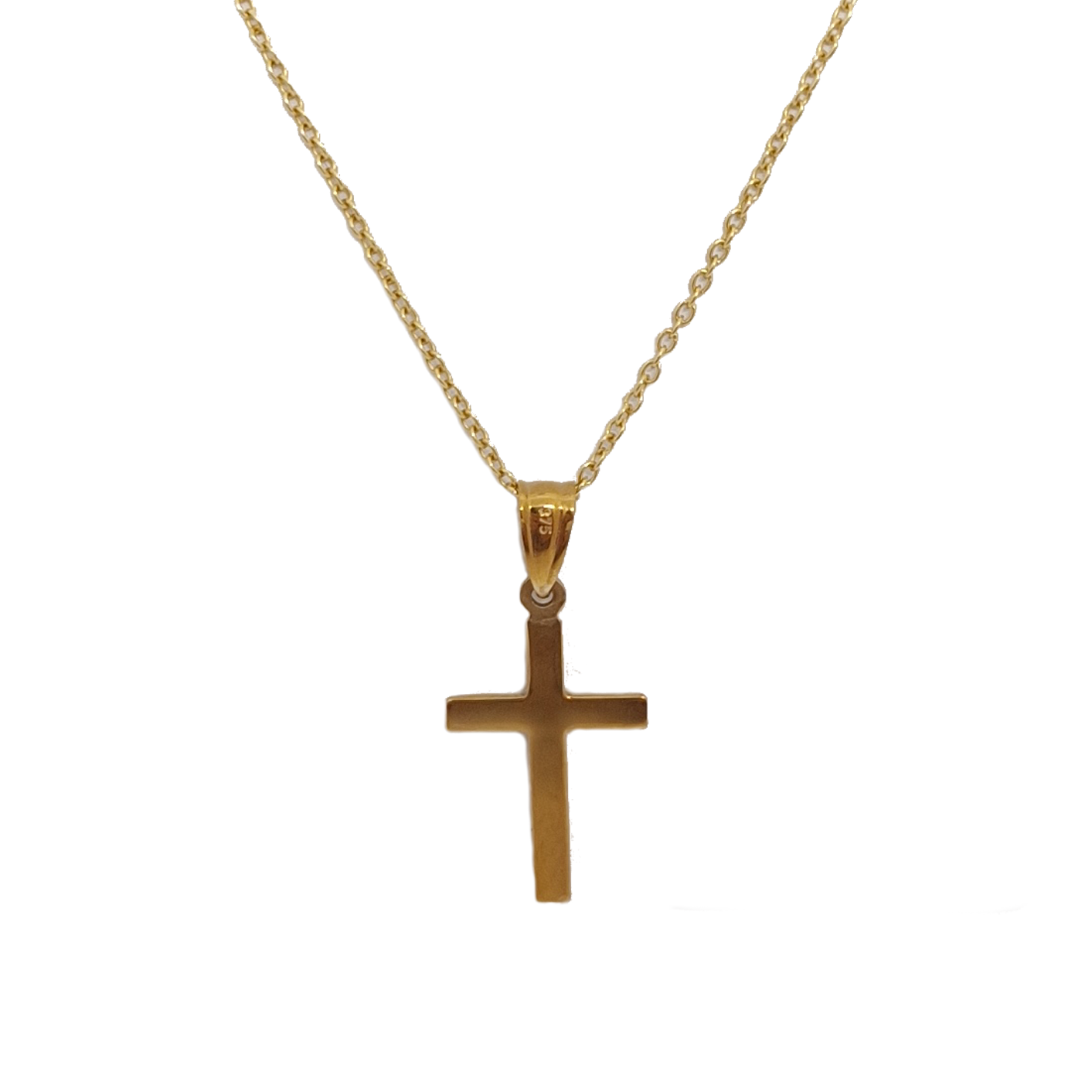 9ct Gold chain and Cross