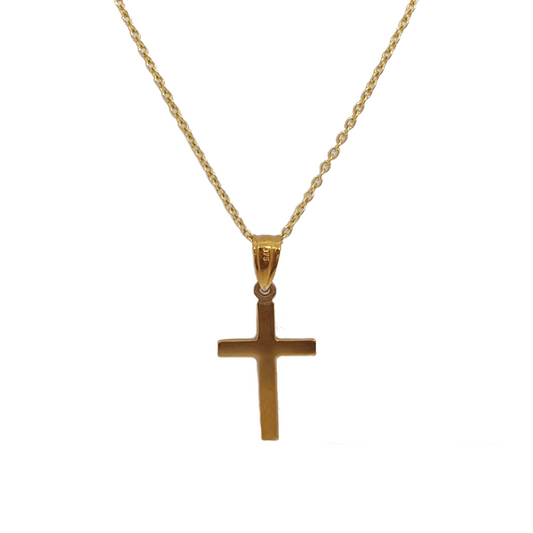 9ct Gold chain and Cross