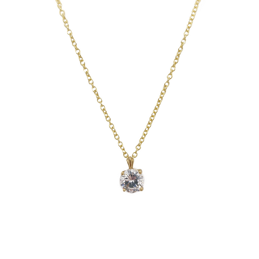 9ct Gold with CZ brilliant cut Pendant