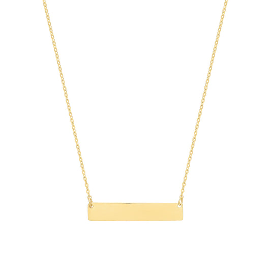 9ct Gold Engravable Necklet (free engraving)