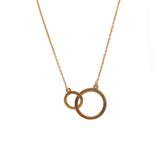 9ct Gold 2 Ring Necklace