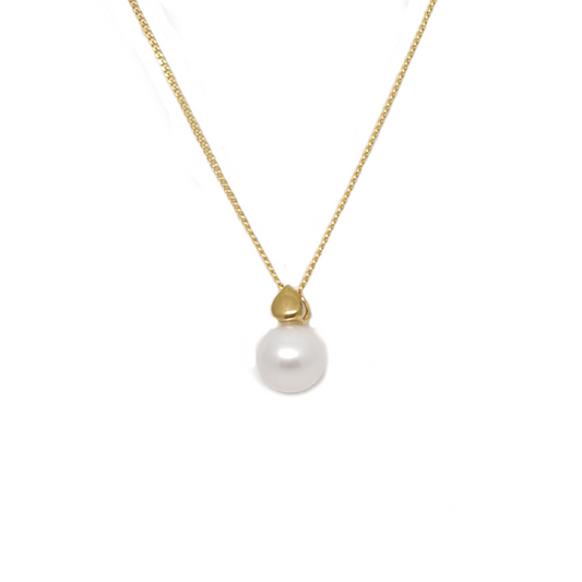 9ct Gold pearl and Chain